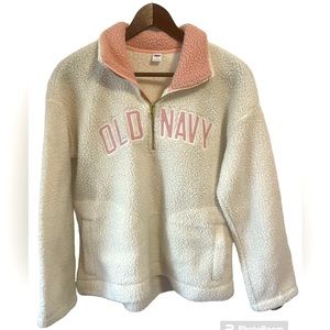 Old Navy Quarter Zipper Sherpa Sweatshirt